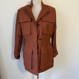 Banana Republic Arielle Linen Jacket Potter Clay Medium